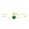 Thumbnail Image 1 of 9ct Yellow Gold Octagonal Malachite Pendant Bracelet