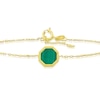 Thumbnail Image 2 of 9ct Yellow Gold Octagonal Malachite Pendant Bracelet