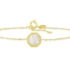 Thumbnail Image 1 of 9ct Yellow Gold Mother Of Pearl Octagonal Pendant Bracelet