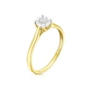 Thumbnail Image 1 of 9ct Yellow Gold 0.17ct Diamond Illusion Set Solitaire Ring