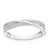Thumbnail Image 0 of Sterling Silver 0.15ct Diamond Double Row Twist Eternity Ring