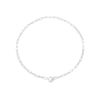 Thumbnail Image 1 of Sterling Silver Cubic Zirconia T-Bar Paper link Chain Necklace