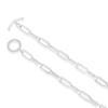 Thumbnail Image 2 of Sterling Silver Cubic Zirconia T-Bar Paper link Chain Necklace