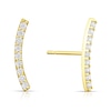 Thumbnail Image 0 of 9ct Yellow Gold Cubic Zirconia Climber Stud Earrings
