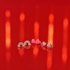 Thumbnail Image 2 of Children's Sterling Silver Pink Enamel Double Heart Stud Earrings