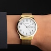 Thumbnail Image 6 of Sekonda Easy Reader Men's White Dial Gold Tone Expander Bracelet Watch