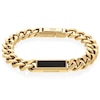 Thumbnail Image 1 of Tommy Hilfiger Men's Oynx Gold Plated Curb Chain Bracelet