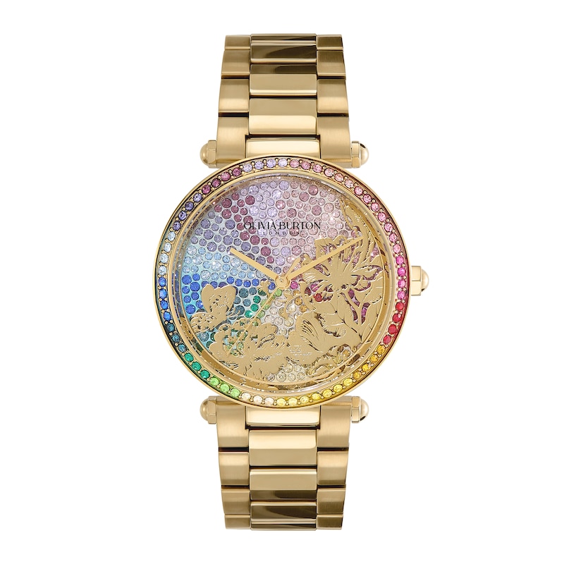 Main Image 1 of Olivia Burton Kaleido Bloom Ladies' Rainbow Dial Gold-Tone Stainless Steel Bracelet Watch