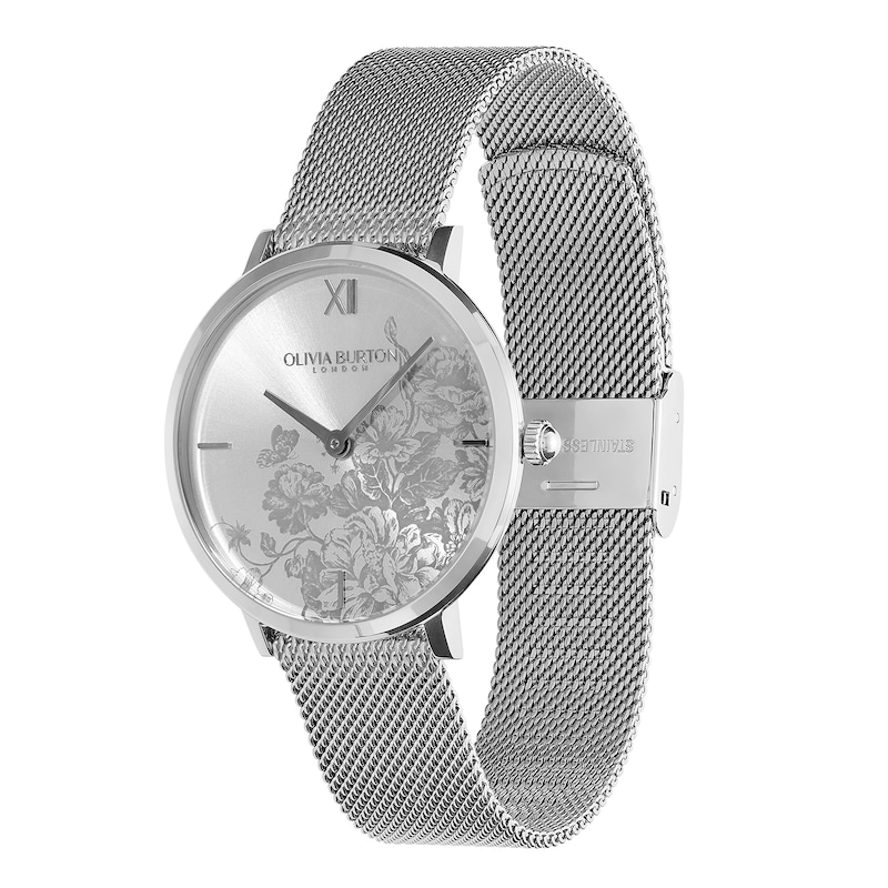 Main Image 2 of Olivia Burton Floral Blooms Ladies' Stainlesss Steel Mesh Bracelet Watch