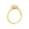 Thumbnail Image 3 of 9ct Yellow Gold 0.20ct Diamond Cushion Cluster Ring