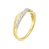 Thumbnail Image 1 of 9ct Yellow Gold 0.20ct Diamond Twist Eternity Ring