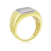 Thumbnail Image 2 of Men's Sterling Silver & 18ct Gold Plated Vermeil Diamond Signet Ring