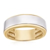 Thumbnail Image 0 of Men's Sterling Silver & 18ct Gold Plated Vermeil Chrome Detail Ring