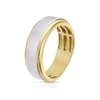 Thumbnail Image 1 of Men's Sterling Silver & 18ct Gold Plated Vermeil Chrome Detail Ring