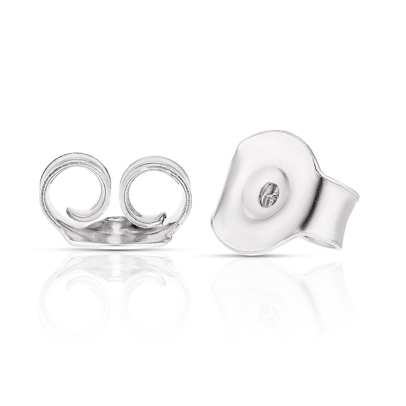 Sterling Silver 0.12ct Diamond Square Drop Earrings