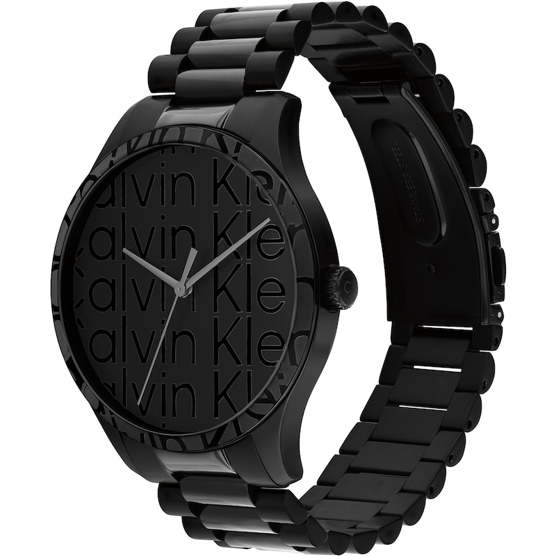 Main Image 3 of Calvin Klein Black Logo Dial & Black Stainless Steel Bracelet Watch