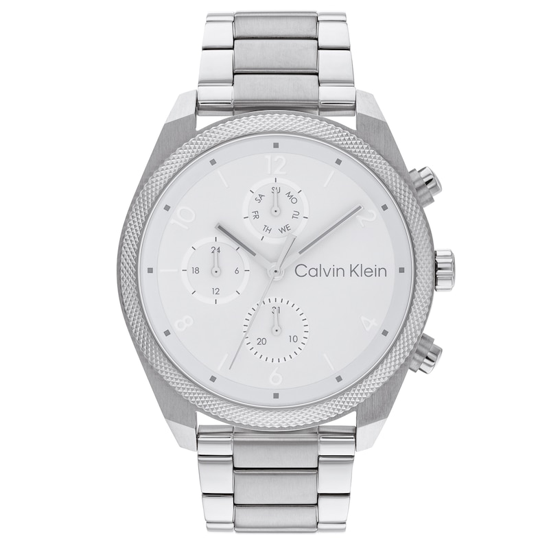 Main Image 1 of Calvin Klein Impact Men's Silver Chronograph Dial Stainless Steel Bracelet Watch