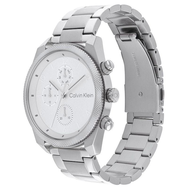 Main Image 3 of Calvin Klein Impact Men's Silver Chronograph Dial Stainless Steel Bracelet Watch