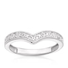 Thumbnail Image 1 of 9ct White Gold Ornate Pattern Wishbone Ring