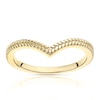 Thumbnail Image 0 of 9ct Yellow Gold Textured Pattern Wishbone Ring
