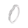 Thumbnail Image 1 of 18ct White Gold 0.12ct Diamond Shaped Wedding Band