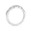 Thumbnail Image 2 of 18ct White Gold 0.12ct Diamond Shaped Wedding Band