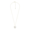 Thumbnail Image 1 of Fossil Ladies' White Heart Pendant Gold Tone Spiga Chain Necklace