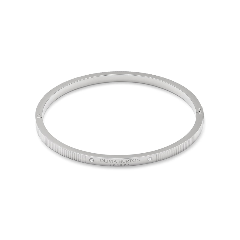 Main Image 1 of Olivia Burton Classic Linear Ladies' Hinged Stainless Steel Bangle