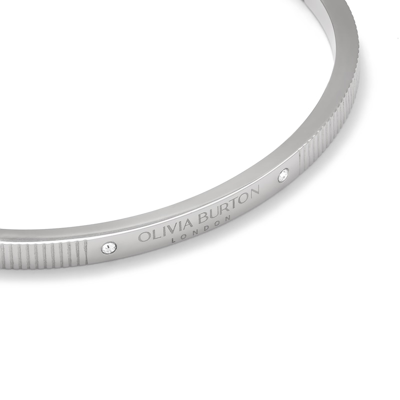 Main Image 2 of Olivia Burton Classic Linear Ladies' Hinged Stainless Steel Bangle