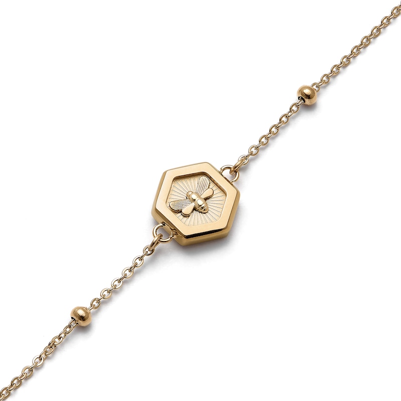 Olivia Burton Minima Bee Ladies' Gold IP Bracelet