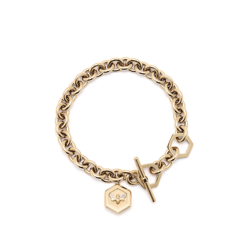 Main Image 1 of Olivia Burton Minima Bee Ladies' Gold IP Toggle Bracelet