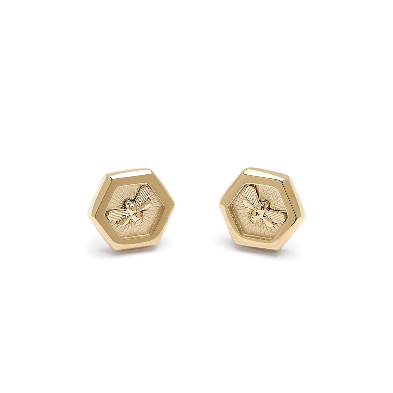 Olivia Burton Minima Bee Ladies' Gold IP Stud Earrings | H.Samuel