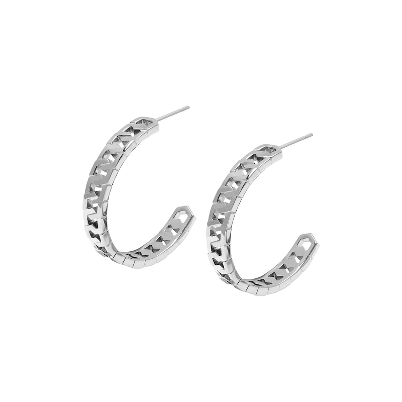 Olivia Burton Honeycomb Ladies' Stainless Steel Link Hoop Earrings