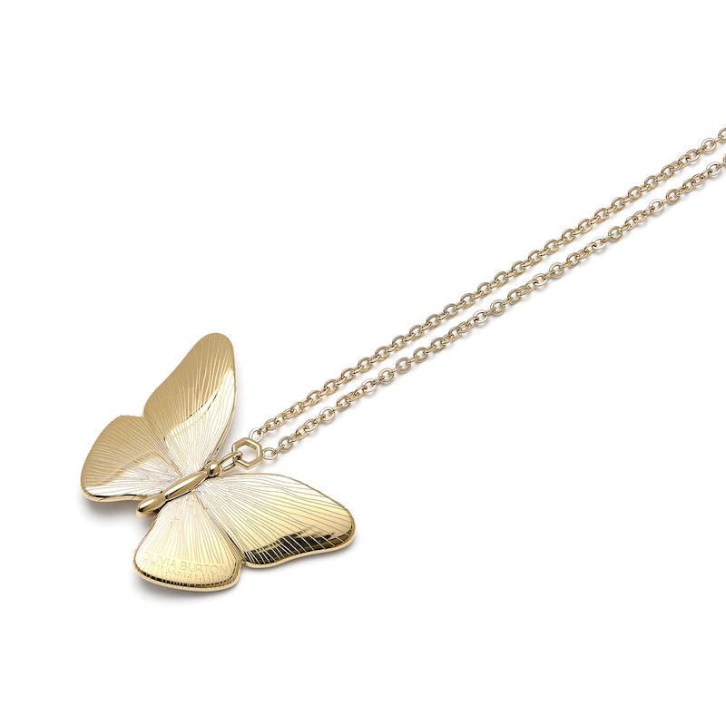 Olivia Burton Ladies' Gold Tone Butterfly Pendant Necklace