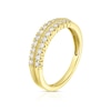 Thumbnail Image 1 of 9ct Yellow Gold Double Row 0.33ct Diamond Eternity Ring