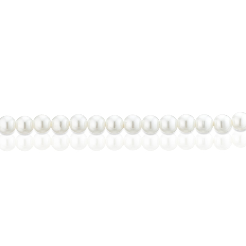 Stainless Steel Faux Pearl & Chain Toggle Bracelet