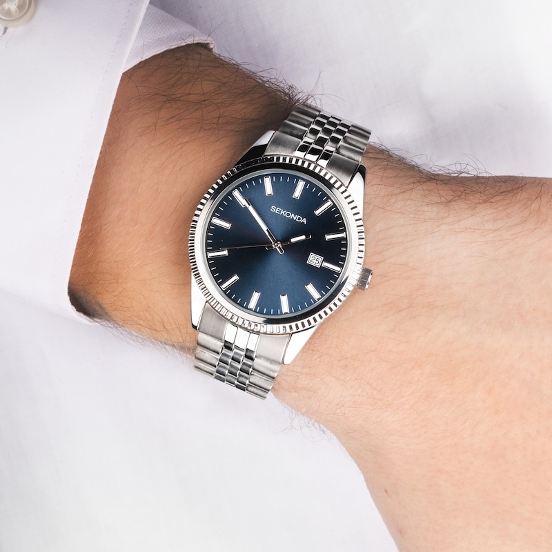 Sekonda King Men's Blue Dial Bracelet Watch
