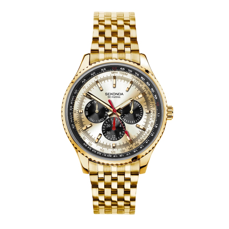 Sekonda Maverick Men's Chronograph Gold Tone Bracelet Watch