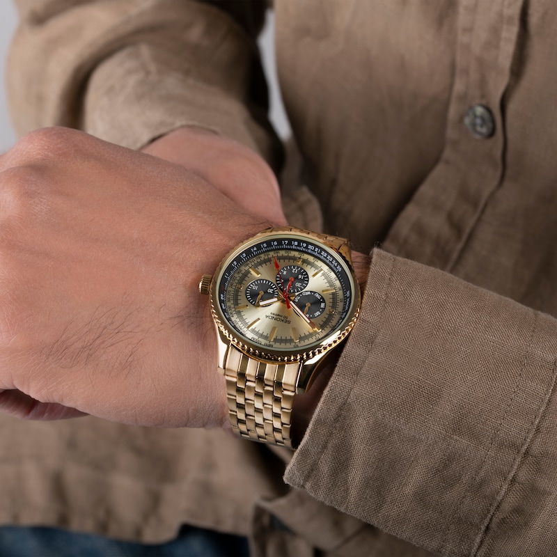 Sekonda Maverick Men's Chronograph Gold Tone Bracelet Watch