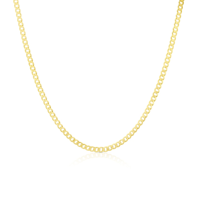 Sterling Silver & 18ct Gold Plated Vermeil 80 Gauge 20 Inch Curb Chain Necklace