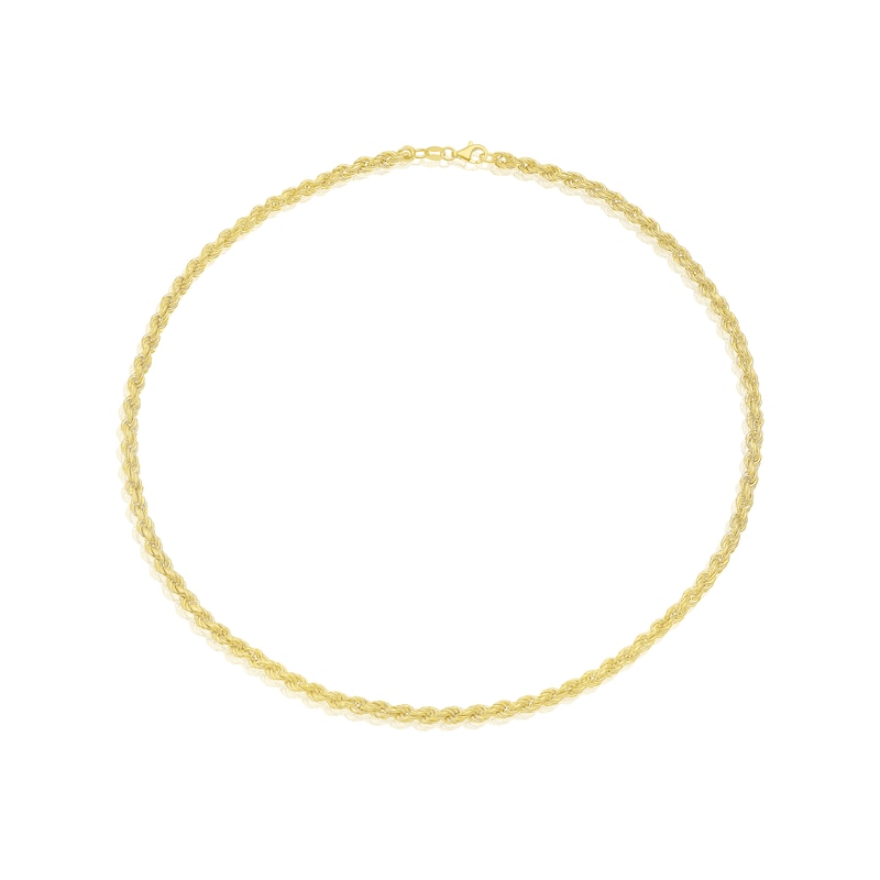 Main Image 2 of Sterling Silver & 18ct Gold Plated Vermeil 80 Gauge 22 Inch Curb Chain Necklace