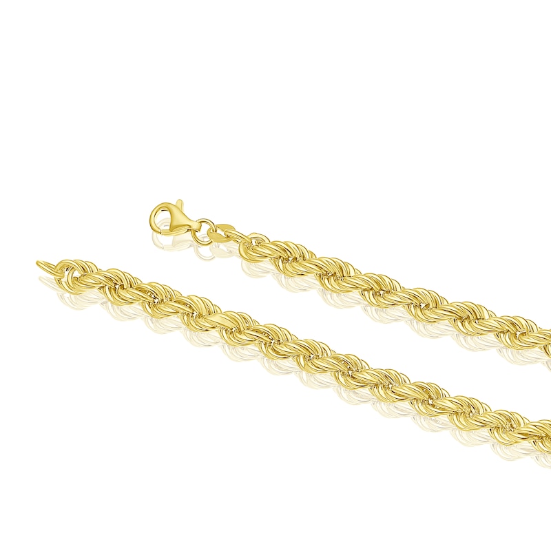 Main Image 3 of Sterling Silver & 18ct Gold Plated Vermeil 80 Gauge 22 Inch Curb Chain Necklace