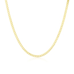 Sterling Silver & 18ct Gold Plated Vermeil 80 Gauge 24 Inch Curb Chain Necklace