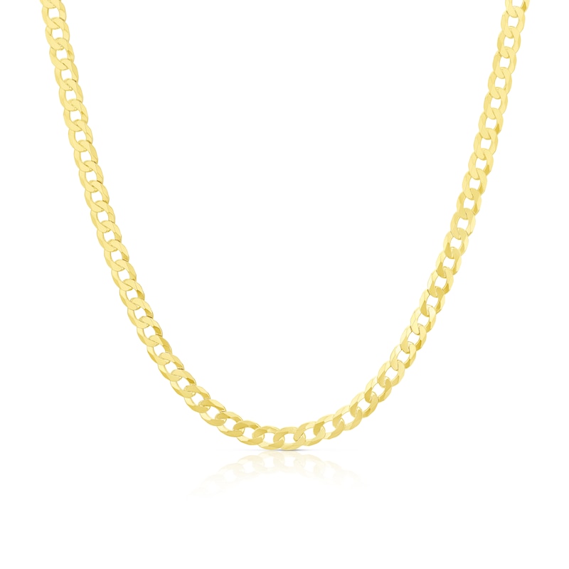 Main Image 1 of Sterling Silver & 18ct Gold Plated Vermeil 120 Gauge 20 Inch Curb Chain Necklace