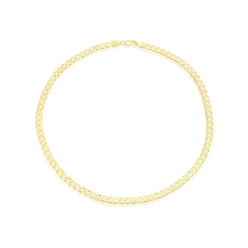 Main Image 2 of Sterling Silver & 18ct Gold Plated Vermeil 120 Gauge 20 Inch Curb Chain Necklace