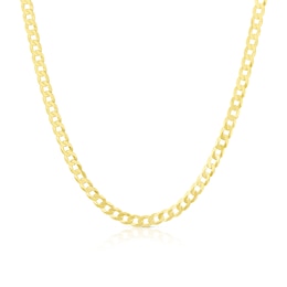 Sterling Silver & 18ct Gold Plated Vermeil 120 Gauge 22 Inch Curb Chain Necklace