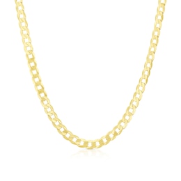 Sterling Silver & 18ct Gold Plated Vermeil 150 Gauge 22 Inch Curb Chain Necklace