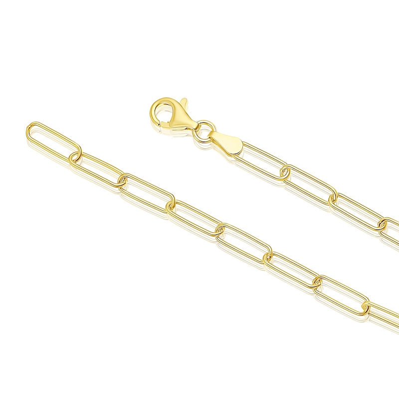 Main Image 3 of Sterling Silver & 18ct Gold Plated Vermeil 70 Gauge 18 Inch Paper Link Chain Necklace