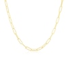 Thumbnail Image 0 of Sterling Silver & 18ct Gold Plated Vermeil 110 Gauge 18 Inch Paper Link Chain Necklace