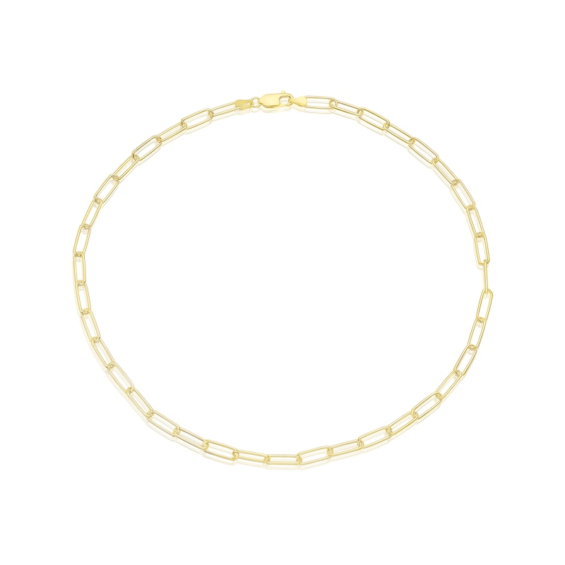 Sterling Silver & 18ct Gold Plated Vermeil 110 Gauge 18 Inch Paper Link Chain Necklace